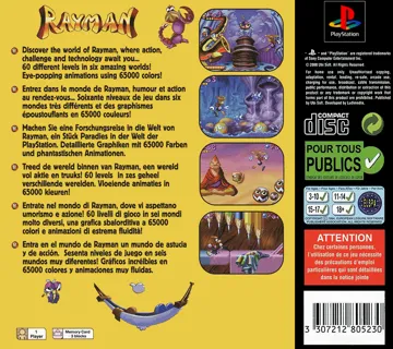 Rayman (JP) box cover back